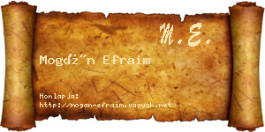 Mogán Efraim névjegykártya